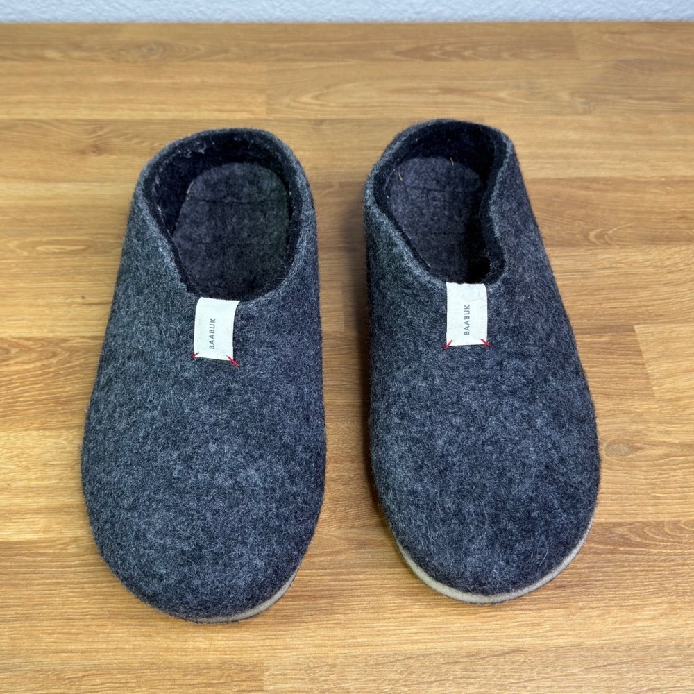 BAABUK‎ Mens Wool Slippers Size 9